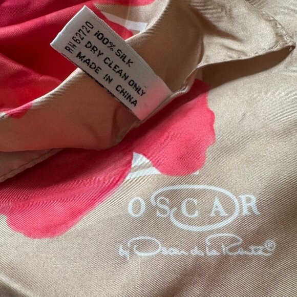 Vintage Oscar De La Renta Floral Bohemian 100% Silk Scarf Wrap - Picture 5 of 6